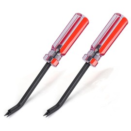 Staple Remover Tool, 2-Pack Upholstery Staple Puller with Double Prongs, Tack & Nail Lifter for Furniture, Floor, Wooden Case, Photo Frame, Carpet