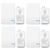 NineLeaf 4Pack Wireless Light Switch and Receiver Kit, Wireless Light