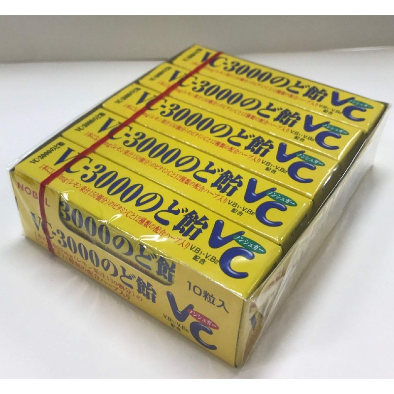 Nobel Confectionery VC-3000 Throat Lozenges Stick Lemon 10 pieces ×
