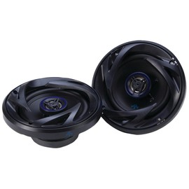 Autotek ATS525CX 5.25 Inch Coaxial Speakers (Black and Blue, Pair) - 250 Watt Max, 2 Way, Voice Coil, Neo-Mylar Soft Dome Tweeter, Pair of 2 Car Speakers