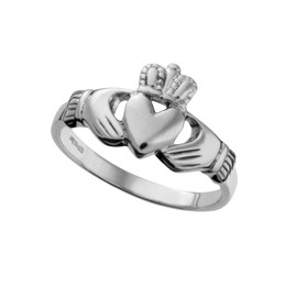 Galway Ladies Claddagh Ring, Sterling Silver, No Gemstone