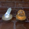 Glowing Wooden LED Pedestal, Square LED Stand, USB Type, Adapter,