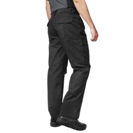 Soulsfeng Men's Black Tactical Pants Water Resistant Stretch Cargo Pants Outdoor Work Hiking Pants 42