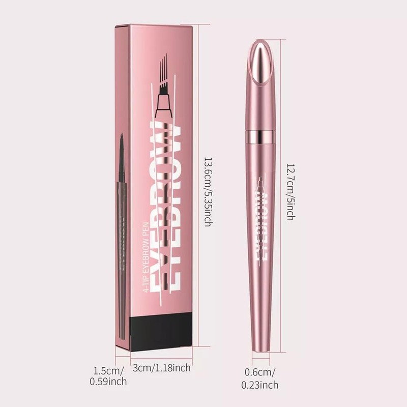 SANHIGHEND 2 Pieces 3D Micro Eyebrow Pencil with 4 Fork