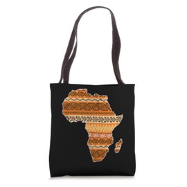 Africa Map Kente Cloth Black History Month Afro Africa Pride Tote Bag