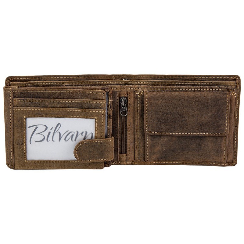 Greenburry Vintage Men's Leather Wallet Brown Landscape Format