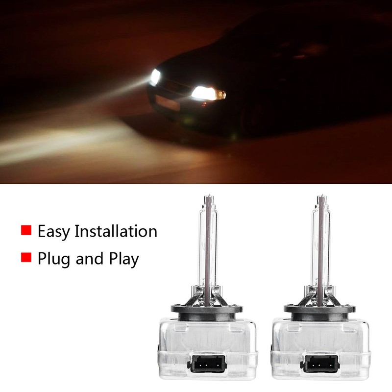 2Pcs D1S 6000K 35W Car Xenon Lamp Headlight Replacement Bulbs