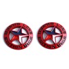 Pair Set Lone Star Silver Edition Texas Metal Badge Emblem