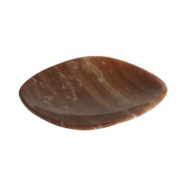 NKlaus Onyx Bowl Brown 16.5 x 13.5 cm - Natural Stone Decorative Bowl for Storing Jewellery, Healing Stones & Incense Handmade & Elegant Grained 16614