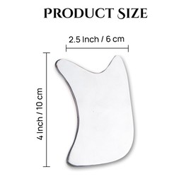 Soulvinee 1pcs Gua Sha Stainless Steel Guasha Board for Facial Skincare, Gua Sha Scraping Massage Tools for SPA Acupuncture Therapy Trigger Point Treatment.