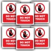 6-Pack - Do Not Touch Safety Vinyl Sign Stickers -