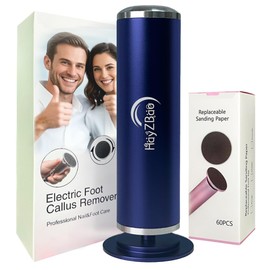 HayZBao Electric Foot File - High Torque,Callus Remover for Feet,Adjustable Speed Foot File with 60 Pcs Sandpaper Discs,Professional Pedicure Tool for Dead Skin and Calluses (Blue)