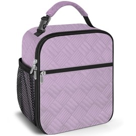 esouler Lunch Box for Men Women Adults Small Insulated lunch Tote Bag for Work Picnic Beach- Freezable Cooler Bag portable Lunch box (Purple)