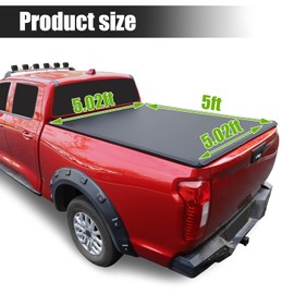 SWSD 5FT Soft Truck Bed Tonneau Cover for 2020-2023 Jeep Gladiator JT SRJP212250