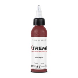 Xtreme Tattoo Ink, Versatile Medium Viscosity for Precision Tattooing, Rich Hue, Quick Healing, Acrylic-Free, Water Based and Premium Quality - Ready-to-Use Tattoo Ink (Sockeye, 2 oz)