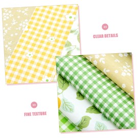 DOITOOL 7Pcs Floral Cotton Fabric for DIY Crafts Quilting Squares for Sewing Projects and Handmade Decorations for Creative Family