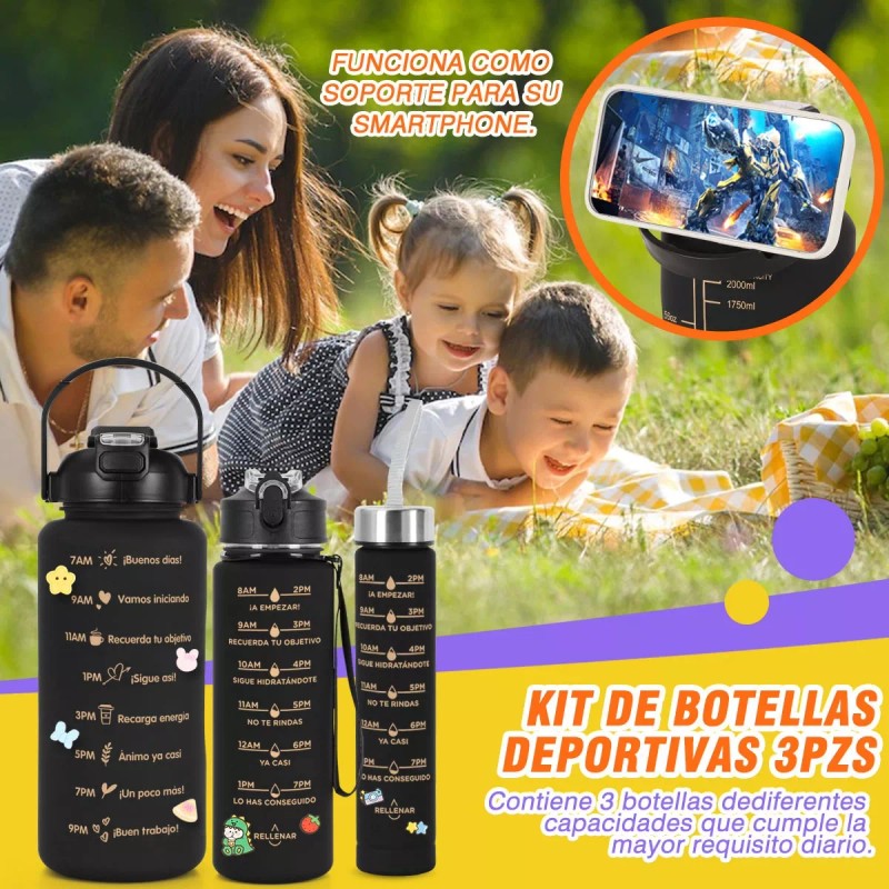 Trixter Botella De Agua Deportiva 2 Pack Gran Capacidad 2l