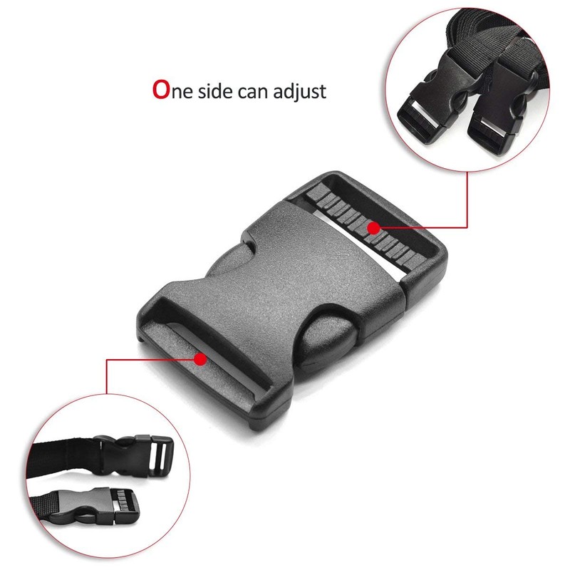 Petutu 20 Pack Plastic Buckles 1 Inch Quick Side Release