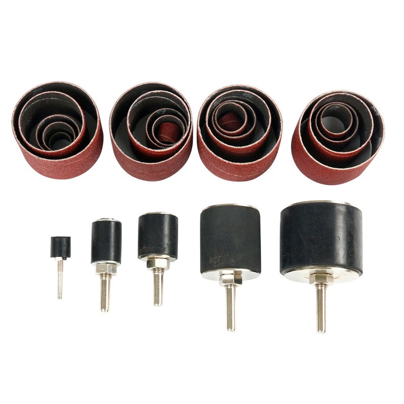 FreeTec 25pcs Sanding Round Drum Set for Woodworking Drill Press