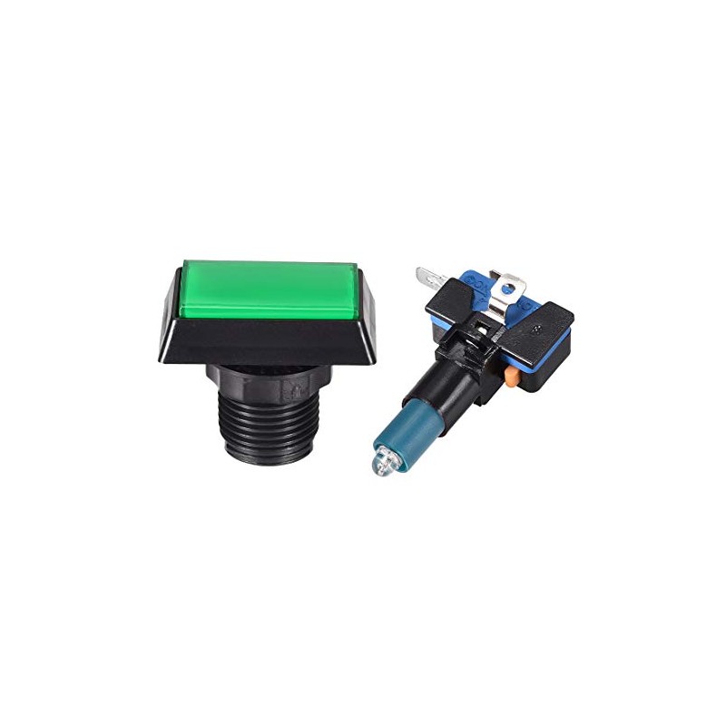 uxcell Game Push Button 49x33 Rectangle12V LED Illuminated Push Button