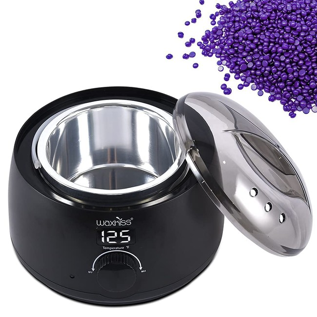 waxkiss Wax Warmer, Digital Wax Warmer for Professional Hair Removal with See-Through Lid and 14oz Pot
