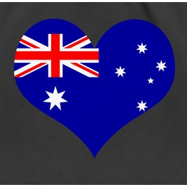 Shirtracer – Countries – Heart Australia – Cotton Gym Bag and Cloth Bag - Black -