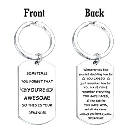 Inspirational Gifts Best Friends Coworker Gift Graduation Congratulations Graduation Gifts Birthday Gifts Sometimes You Forget You're Awesome So This is Your Reminder keychain(Sometimes You Forget)