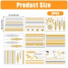 80+ Patterns Gold Festival Tattoos, Metallic Tattoo, Waterproof, Temporary Tattoos
