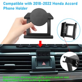 APESER Compatible with Honda Accord Phone Holer Mount 2018-2022 for Hazard Light Slot,10th Gen Accord Air Vent Phone Holder Anti-Shake,Cell Phone Holder Mount-360 Degree Rotation Accord Phone Stand