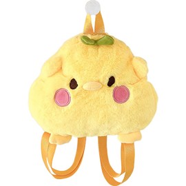 QYEHF Plush Backpack, Chicken Purse, Cute Chicken Bag, Fluffy Hen Shoulder Plush Handbag, Crossbody Purse, Funny Animal Cartoon Crossbody Bag with Zip, Chick, yellow, L