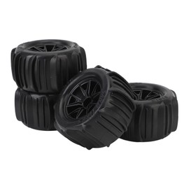 4PCS RC Wheel Tires 12mm Hex Hub 85mm Diameter Rubber Tire Replacement for 16A01 16A02 16A03 16A04 16A08 1/16 RC Car