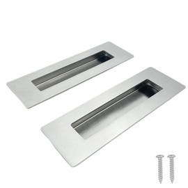 Gfamous Stainless Steel Shell Handle Sliding Door Handle Rectangular 2 Sliding Door Handles Recessed Handle Shell Concealed Inlet Handle Furniture Handles Drawer Handles for Sliding Doors Interior