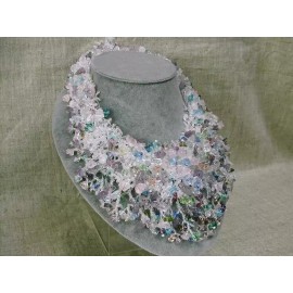 Ny6design Natural Gemstone Chips Nugget Freeform  Beads 36" amethyst, quartz, peridot