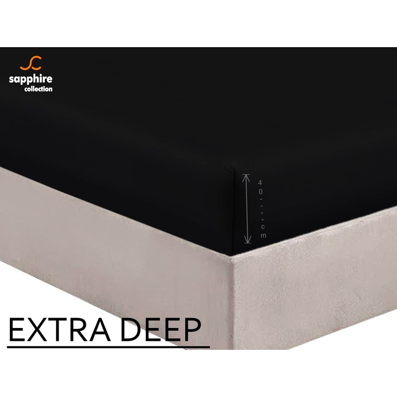 Sapphire Collection Extra Deep Bedding 100% Extra deep Fitted Sheets