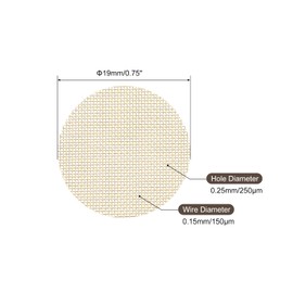 MECCANIXITY Pipe Screen Brass Screens, 3/4 Inch(19mm) Diameter for Pipe Filter, Pack of 40