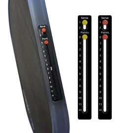 FanXm Pickleball Score Keeper for Rackets Paddles, Mini Lightweight Scorekeeper, Easily Mounted, Points and Server, Set of 2, 2 Pieces (Black)