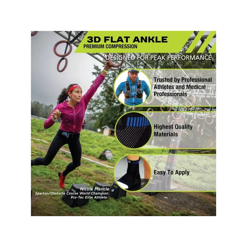 Pro-Tec Athletics 3D 평평한 발목 지지 맞춤형 핏 통기성 원단