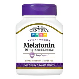 Melatonina 120 Tab Masticables 10mg Dormir Mejor Relajación Sabor Cereza
