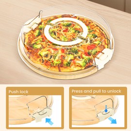 Round Charcuterie Board with Clear Lid, Travel Picnic Portable Cheese Board Charcuterie Boxes, Meat Fruit Serving Tray Platter, House Warming Gifts New Home, Gifts for Women