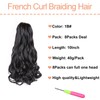 Mscat 10 Inch 8 Packs Pre Stretched French Curly Braiding