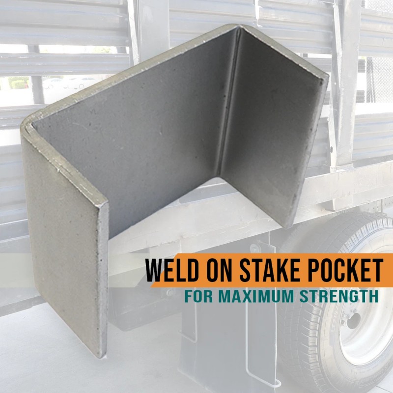 Boxer Tool 20 pcs Weld On Steel Pocket Stake 2x4
