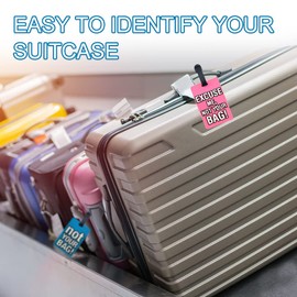 SwirlColor PVC Luggage Tags Funny Words Suitcase Luggage Tags Random Delivery-3 pcs