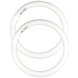 CHKADAWA FC12T9/CW 32W Cool White Round Fluorescent Light Bulb, 12 Inch T9 32 Watts Circular Bulbs, 12'' FCL 32 Circline Bulb 4100K 841, G10q 4 Pin Prong Base, 2 Pack