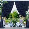 40ft x 8ft Wrinkle Free Navy Blue Backdrop Curtains for