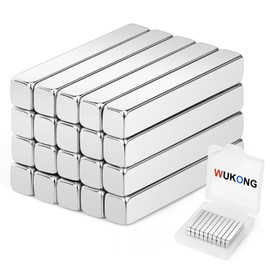 Wukong 25x4x4mm Small Magnets, 20 Pieces of Strong Bar Magnets, Rare Earth Magnets, Suitable for Refrigerators, Whiteboards, Bulletin Boards, Offices, Homes and Rreative DIY Scenes