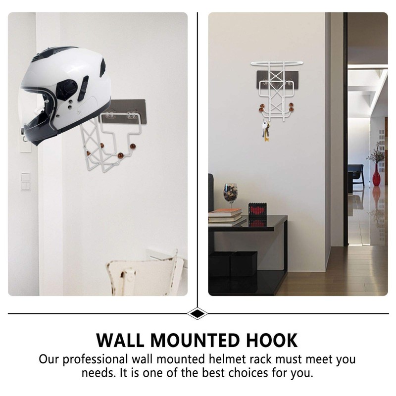 MAGICLULU Bike Helmet Storage Stand Wall Mount Helmet Holder Iron