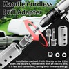 Runfider Stainless Steel Trailer Jack Electric Drill Adapter, 1/2 Inch