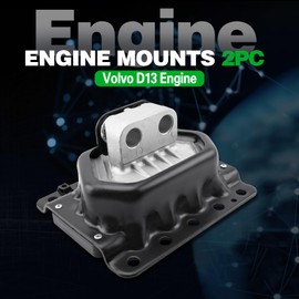 LOONGRIE 2PCS Trucks Engine Mounts Left or Right Compatible with Volvo D13 Engine, Volvo Trucks & Renault Trucks, Replace# 20499470 2049-9470 21228153 20723224 20499472 7420499469 7420499472 20499469