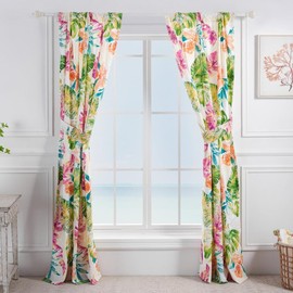 Greenland Home Tropics Window Curtain Panel Pair (Set of 2 Panels)
