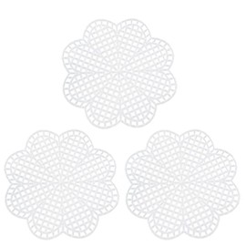 JCBIZ Lona de plástico, 10 piezas con forma de flor de ciruela, 78 mm x 1 mm, para manualidades, bordado, punto de cruz, proyecto de punto y ganchillo